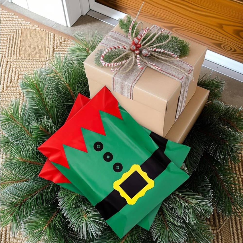 10 Elf- Print Polymailer Bags For Shipping/Gift Wrap 10x13” - Picture 2 of 8